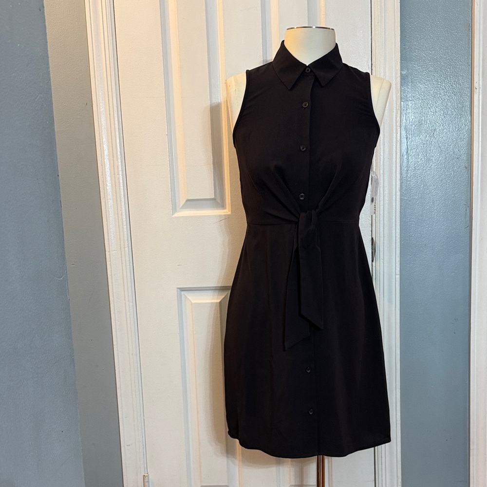 Nine West Black Sleeveless Mini Dress